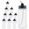10 Pack Master Airbrush TB-008, 2.7oz Plastic Jar Bottles with 30° degrees Down Angle Adaptor Lid Assembly, Single-Action Siphon